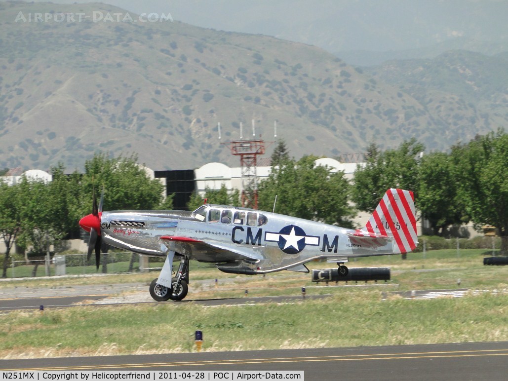 N251MX, 1943 North American P-51C-10 Mustang C/N 103-22730, Speed gaining, tail wheel up and preparing for lift off