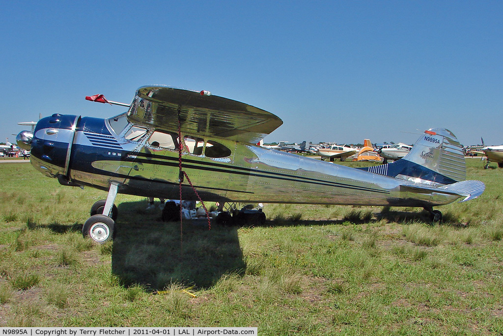 N9895A, 1950 Cessna 195A C/N 7598, 2011 Sun n Fun Lakeland , Florida