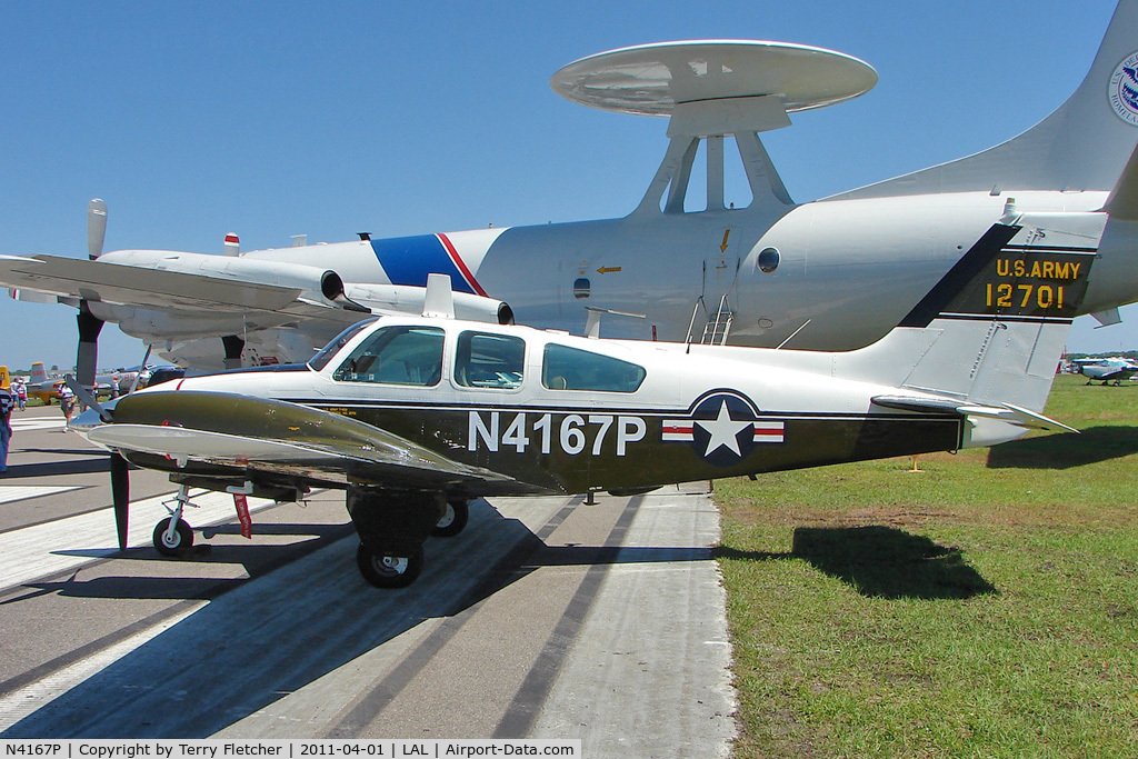 N4167P, 1965 Beech B-55 Baron (T-42A) C/N TF-23, 2011 Sun n Fun Lakeland Florida