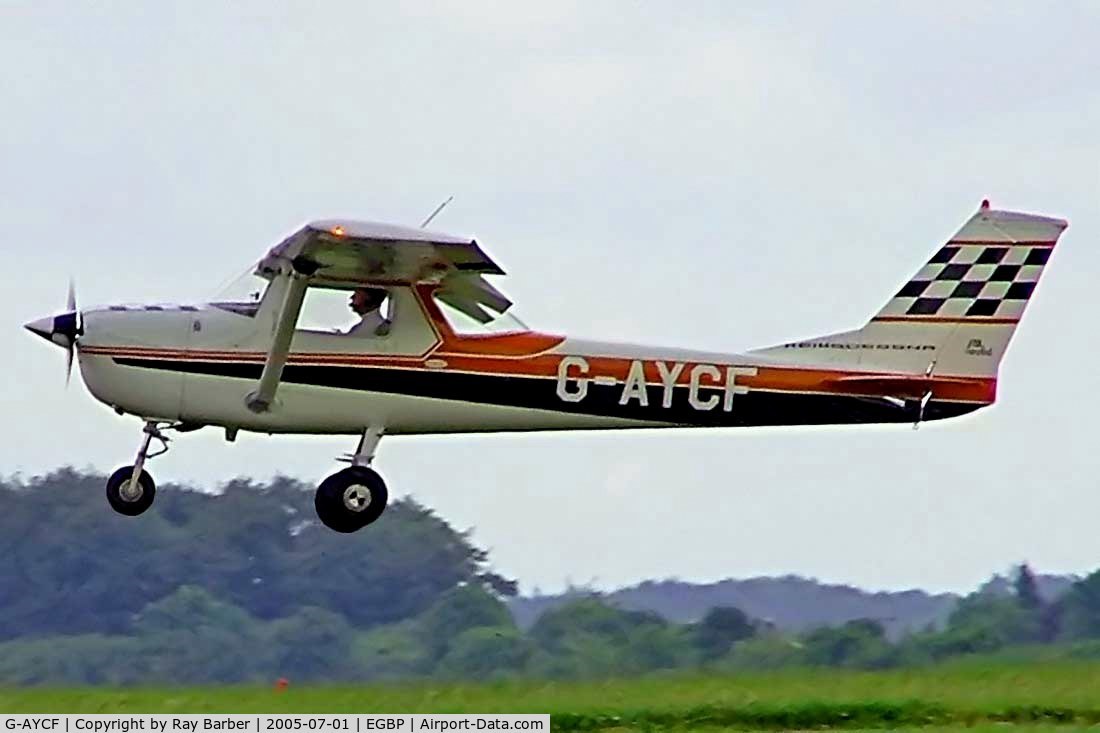 G-AYCF, 1970 Reims FA150K Aerobat C/N 0055, R/Cessna FA.150K Aerobat [0055] Kemble~G 01/07/2005