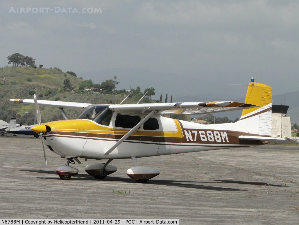 N6788M, 1975 Cessna 182P Skylane C/N 18263836, Parked in transient parking