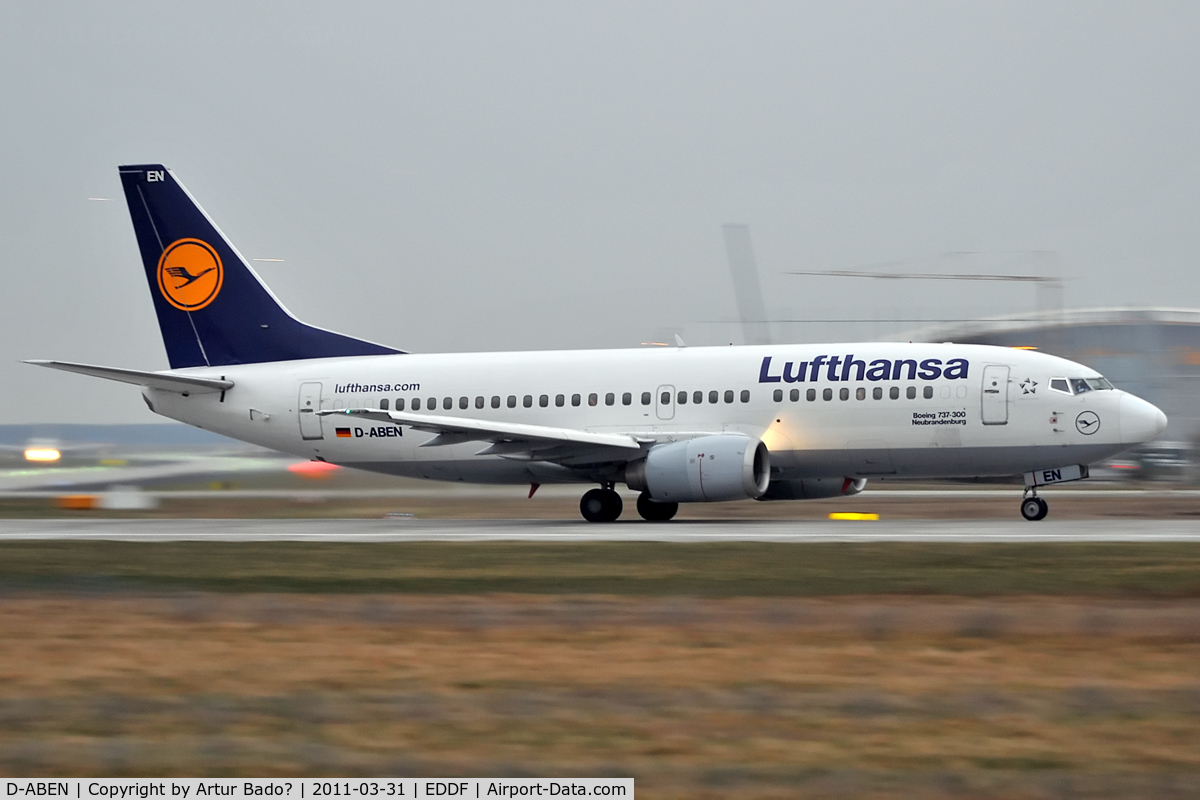 D-ABEN, 1991 Boeing 737-330 C/N 26428, Lufthansa