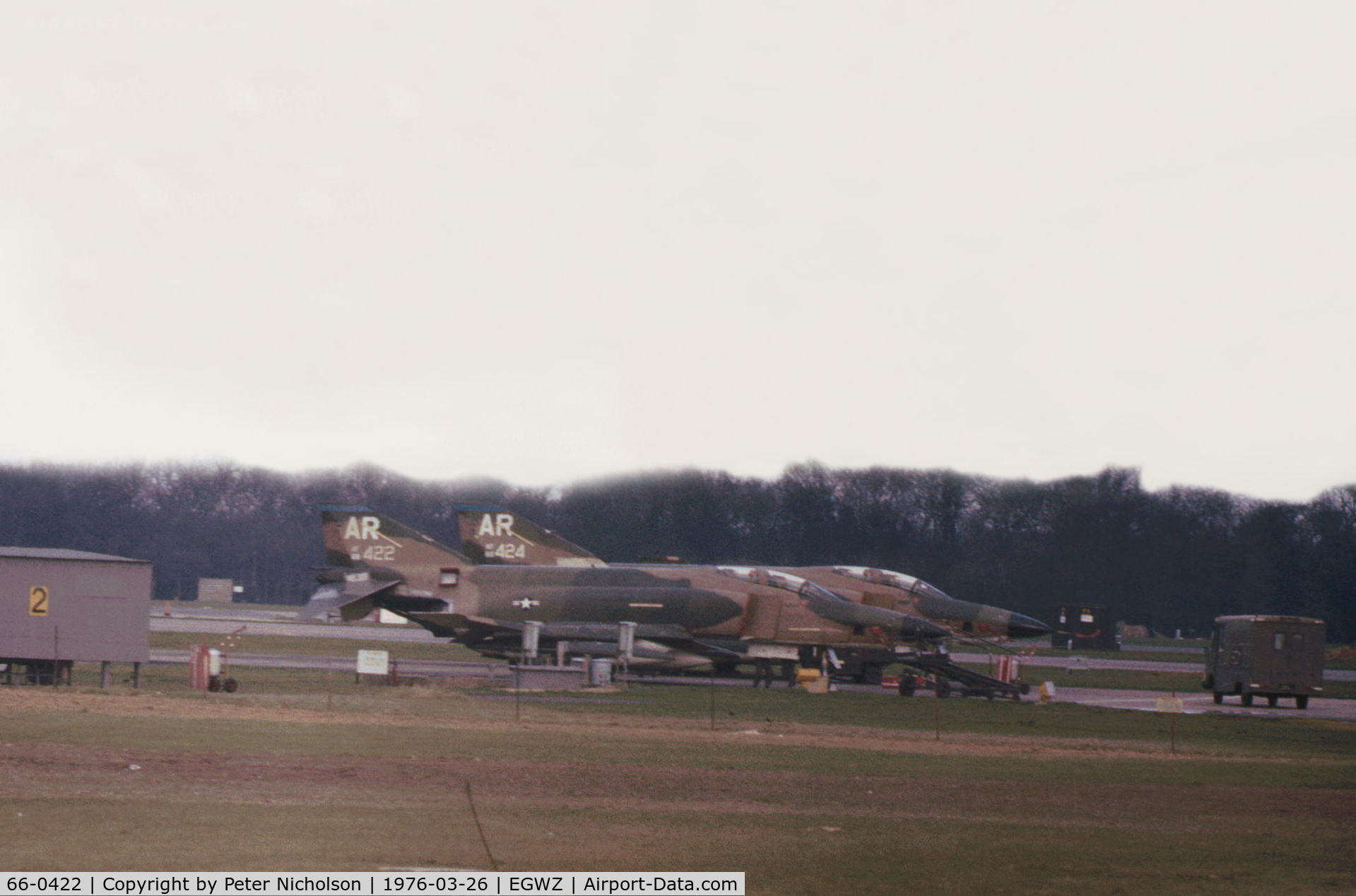 66-0422, 1966 McDonnell RF-4C Phantom II C/N 2162, RF-4C Phantom of 1st Tactical Reconnaissance Squadron/10th Tactical Reconnaissance Wing at RAF Alconbury in March 1976.