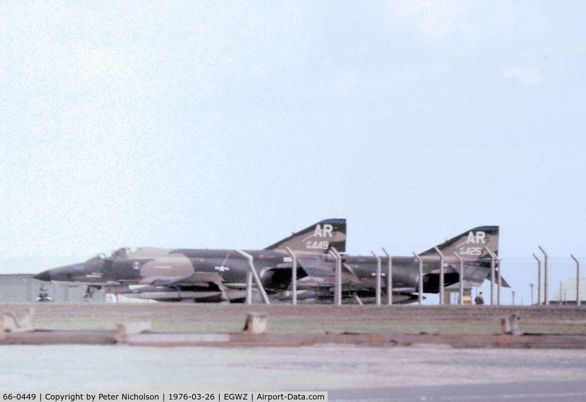 66-0449, 1966 McDonnell RF-4C Phantom II C/N 2434, RF-4C Phantom of the 10th Tactical Reconnaissance Wing at RAF Alconbury in  March 1976.