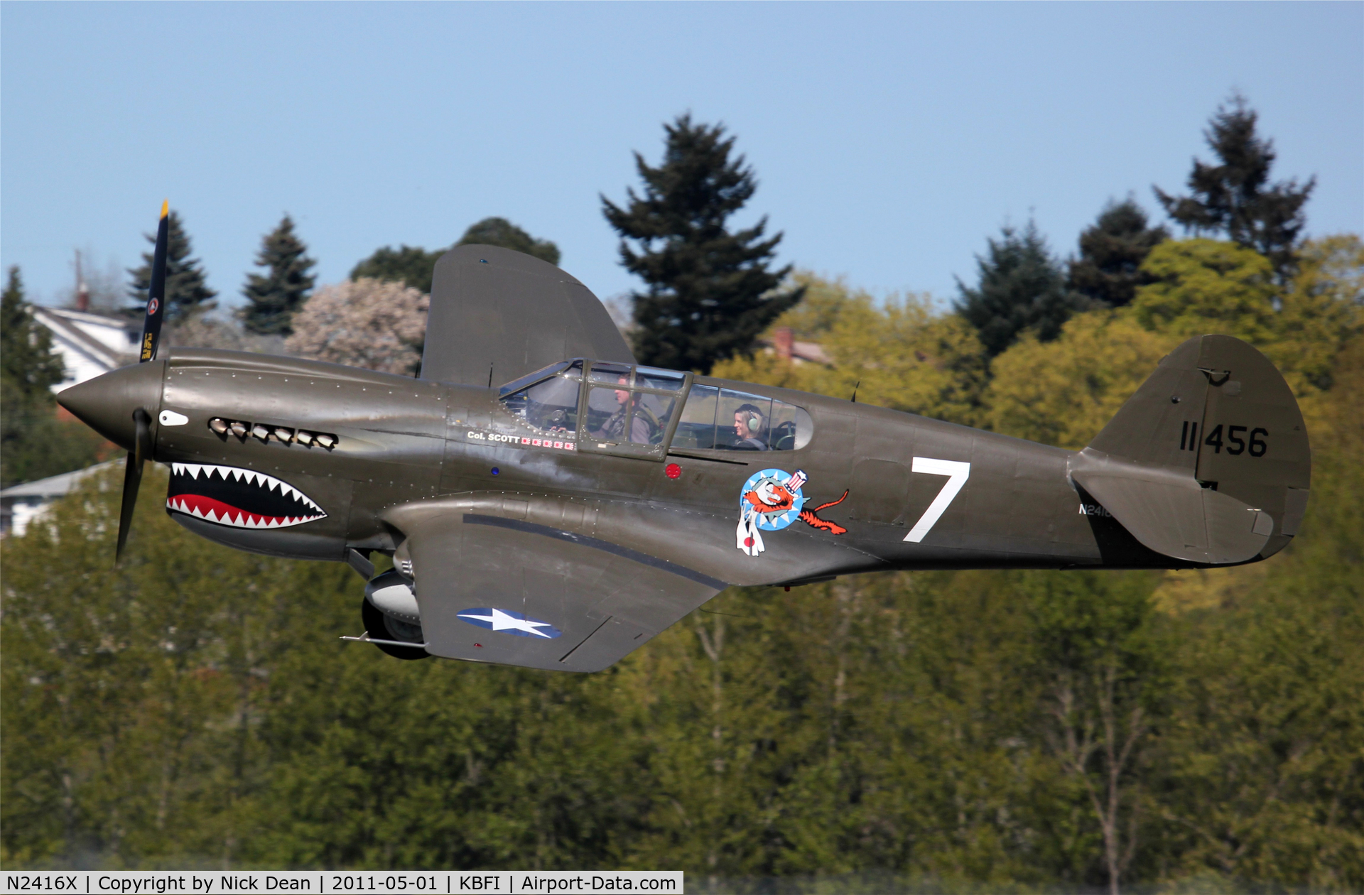 N2416X, Curtiss P-40E Warhawk C/N 16701, KBFI/BFI