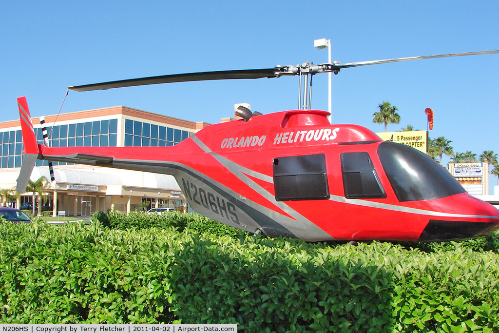 N206HS, Bell 206A JetRanger C/N 526, Used for advertising Helicopter flights in Kissimmee