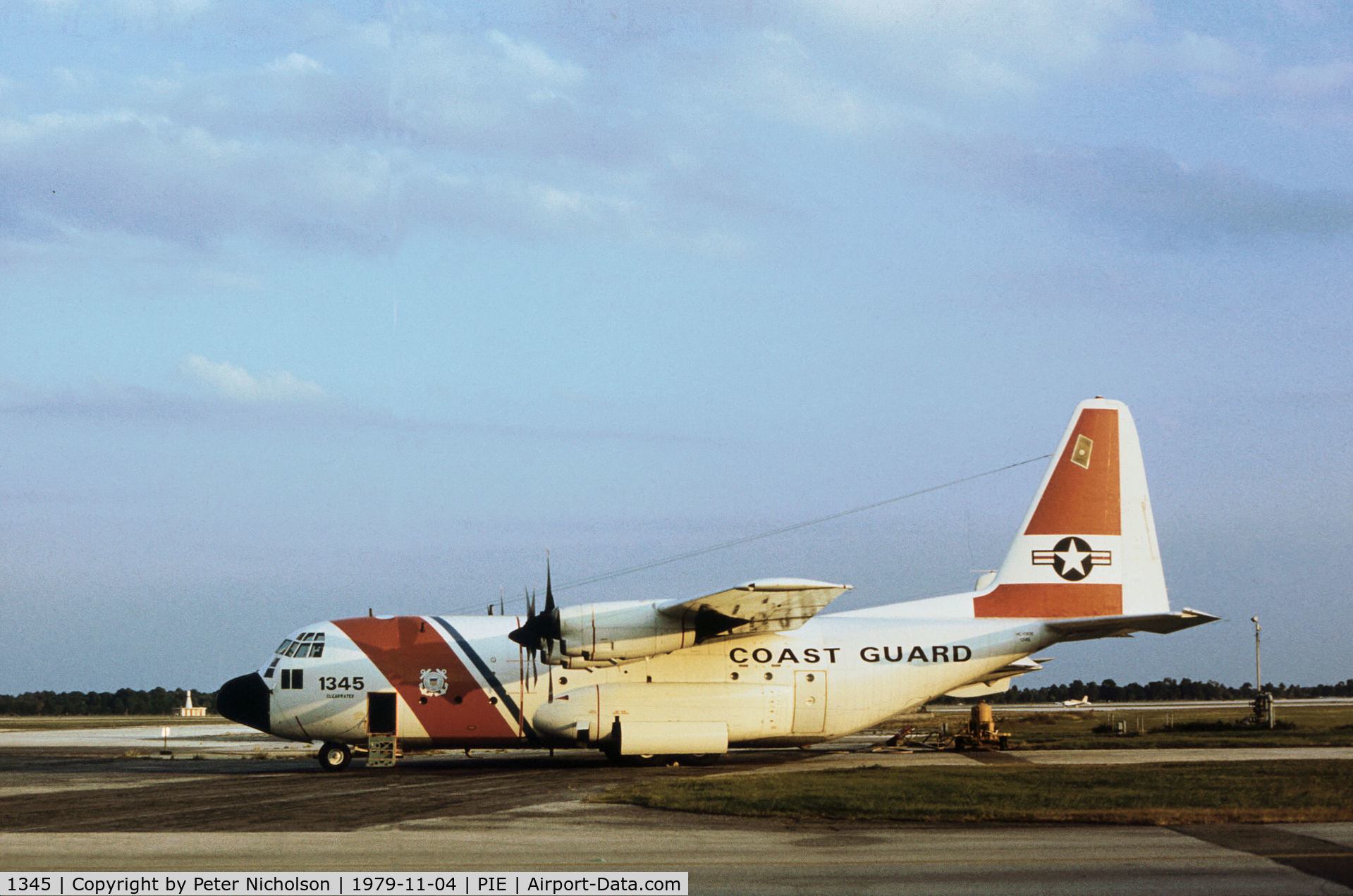 1345, 1960 Lockheed HC-130B Hercules C/N 282-3595, HC-130B Hercules of USCG Station Clearwater in November 1979.