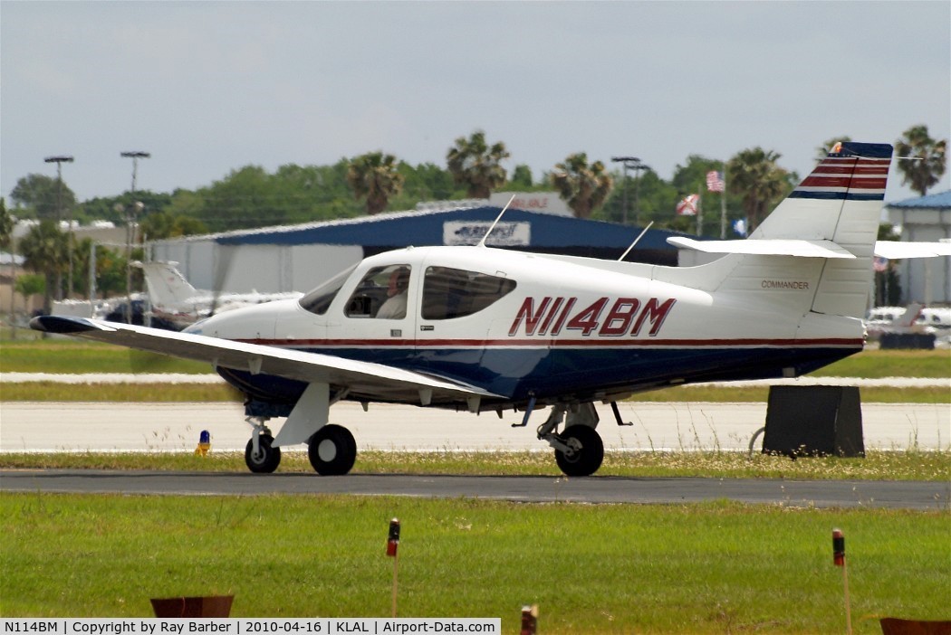 N114BM, 1976 Rockwell International 114 Commander C/N 14082, Rockwell Commander 114 [14082] Lakeland-Linder~N 16/04/2010