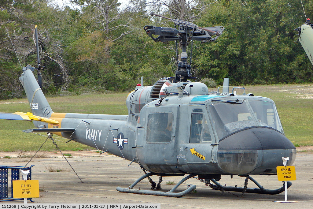 151268, 1964 Bell UH-1E Iroquois C/N 6003, 1964 Bell UH-1E Iroquois, c/n: 6003 in outside storage at Pensacola Naval Museumm