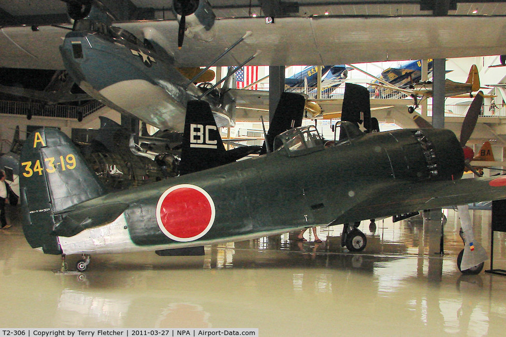 T2-306, 1945 Kawanishi N1K2-J Shiden Kai C/N 5128, 1945 Kawanishi N1K2-J Shiden-KAI , Serial 343-A-19  - believed to be one of only 4 surviving examples of the type left in the world - on display at Pensacola Naval Museum