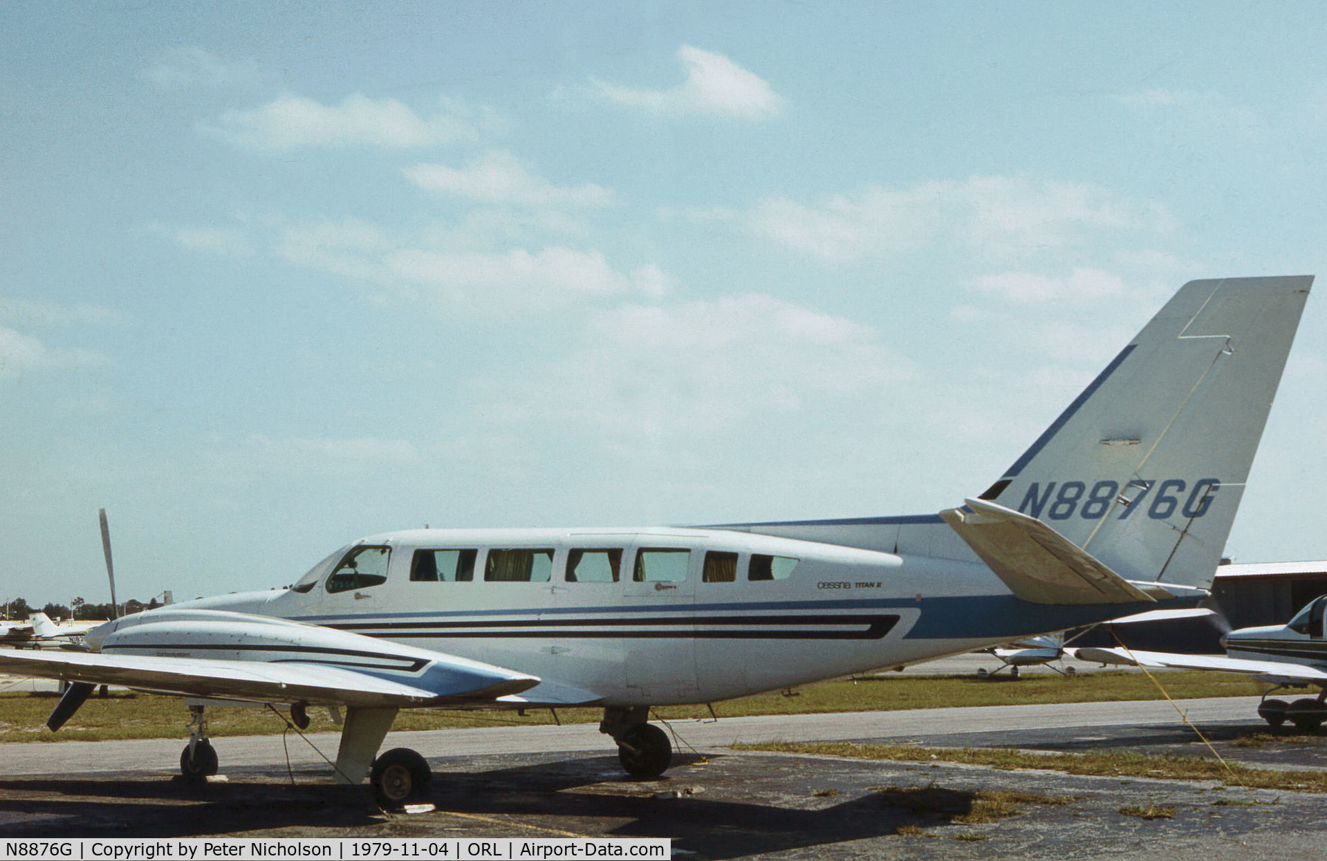 N8876G, Cessna 404 Titan C/N 4040095, Cessna 404 Titan II as seen at Herndon in November 1979.