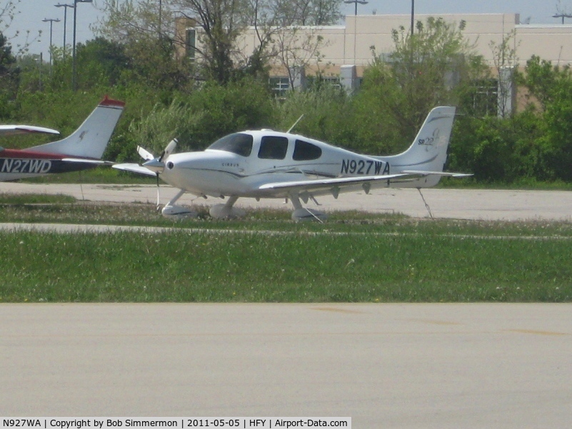 N927WA, 2006 Cirrus SR22  GTS C/N 1807, Tied down at Greenwood, IN