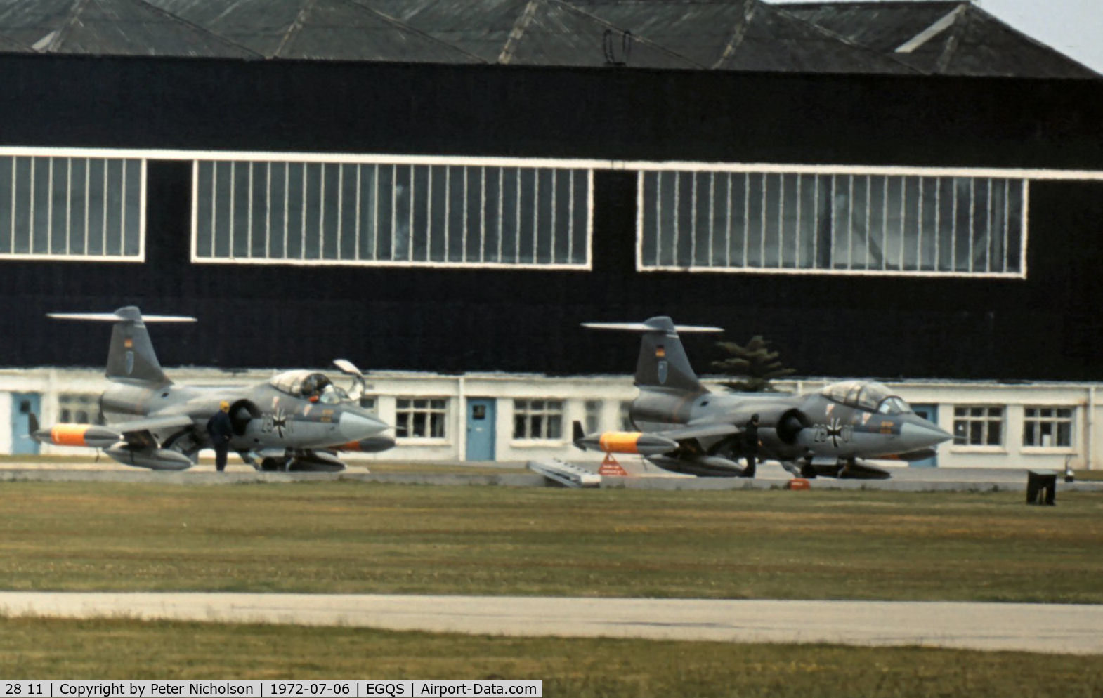 28 11, 1966 Lockheed TF-104G Starfighter C/N 583F-5941, TF-104G Starfighter of WS-10 German Air Force visiting RAF Lossiemouth in the Summer of 1972.