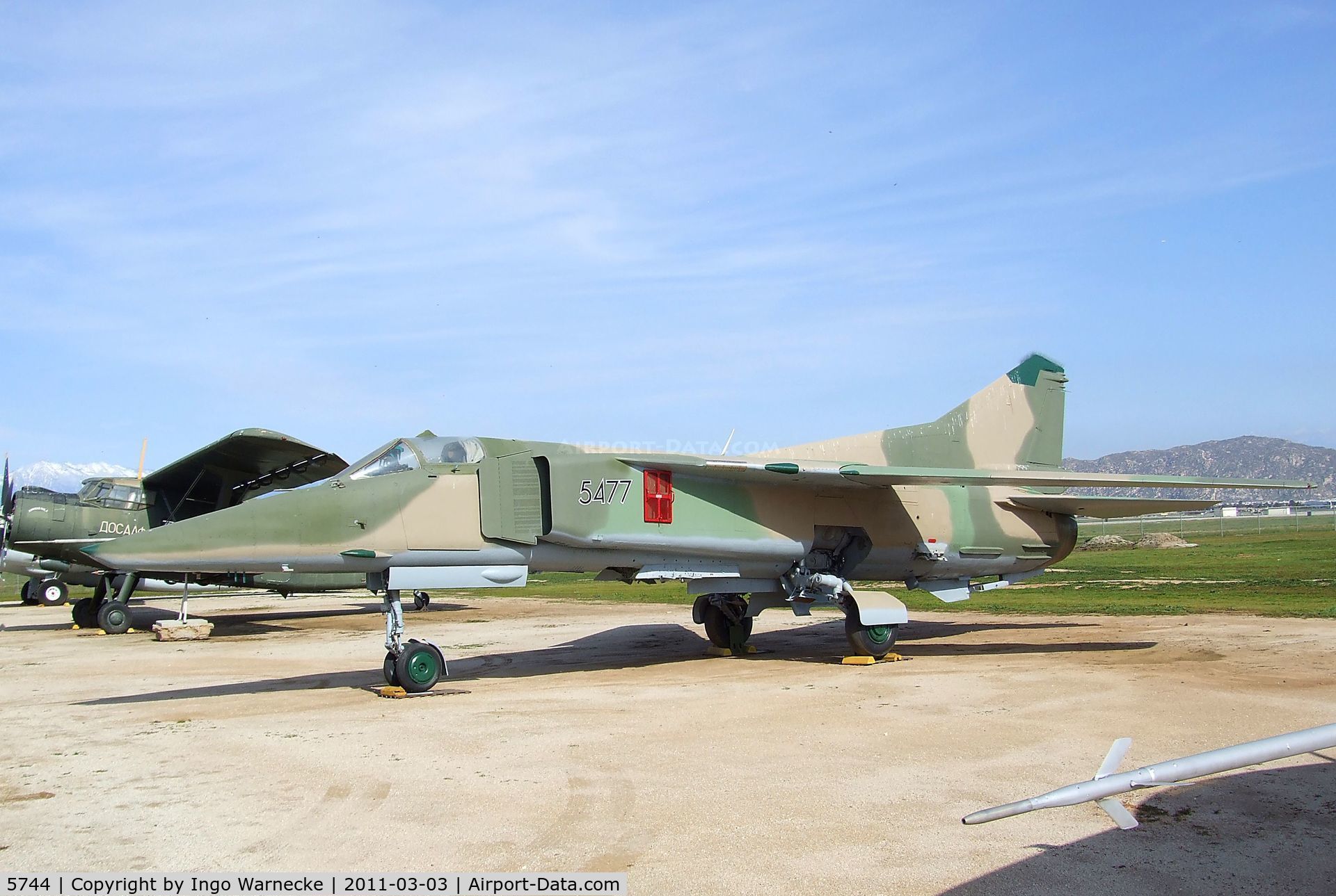 5744, Mikoyan-Gurevich MiG-23BN C/N 0393215744, Mikoyan i Gurevich MiG-23BN FLOGGER-H at the March Field Air Museum, Riverside CA