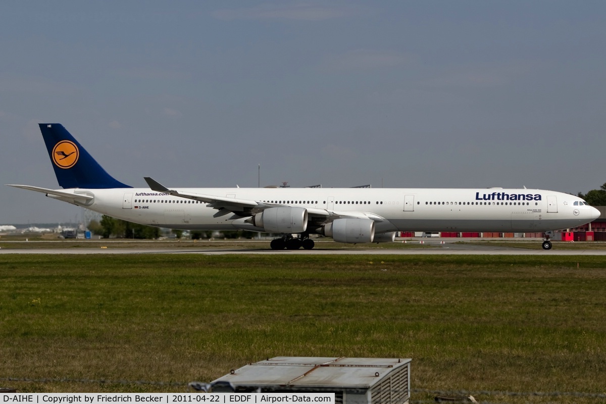 D-AIHE, 2003 Airbus A340-642 C/N 540, departure via RW18W