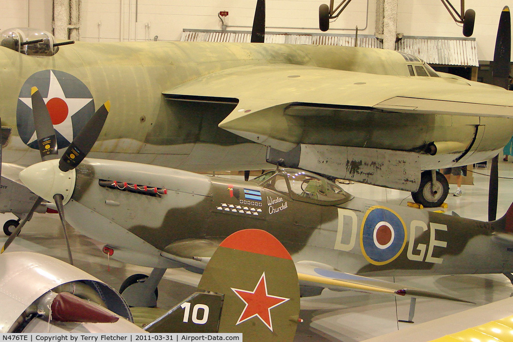 N476TE, 1945 Supermarine 361 Spitfire LF.XVIe C/N CBAF.IX.4610, 1944 Vickers/supermarine SPITFIRE MARK XVI, c/n: TE476 at Polk Museum