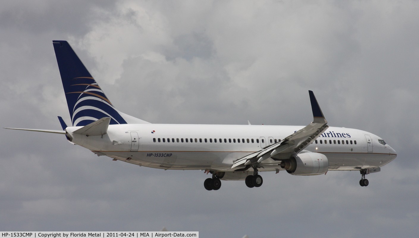 HP-1533CMP, 2007 Boeing 737-8V3 C/N 35067, Copa 737-800