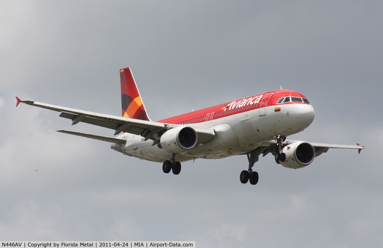 N446AV, 2009 Airbus A320-214 C/N 4046, Avianca A320