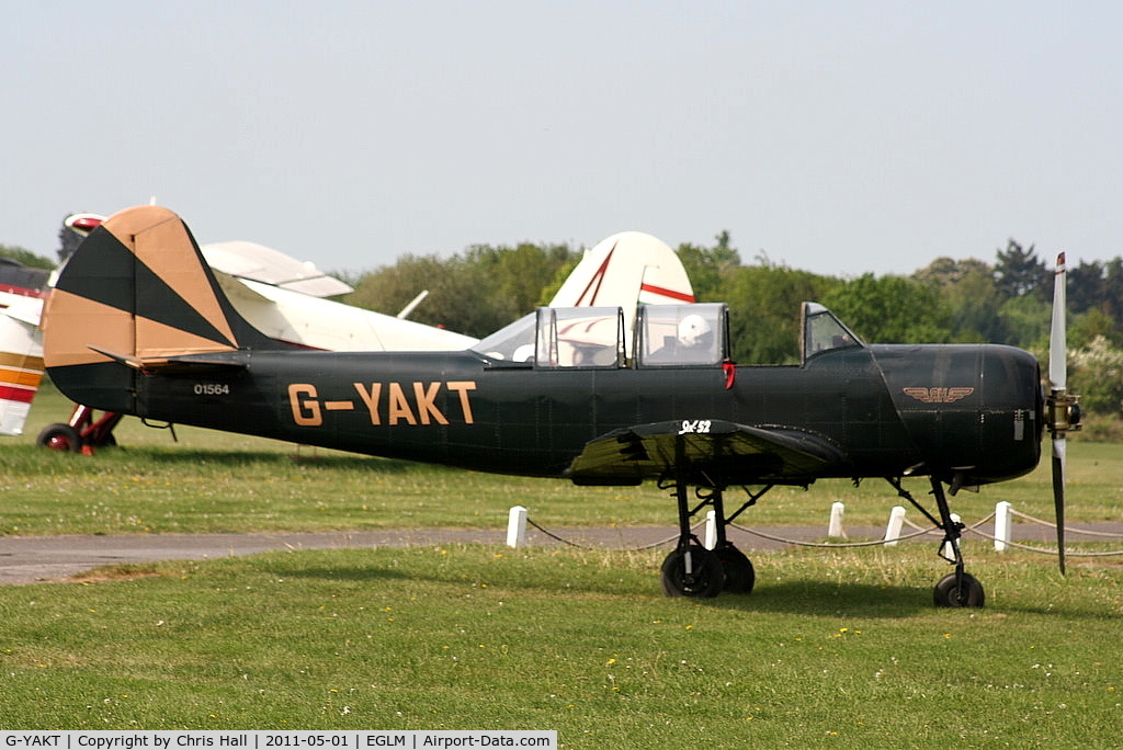 G-YAKT, 1989 Bacau Yak-52 C/N 8910302, one of the many Yak-52's based at White Waltham