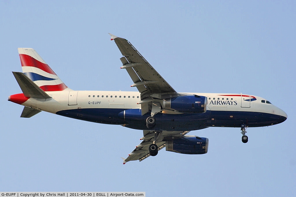 G-EUPF, 2000 Airbus A319-131 C/N 1197, British Airways