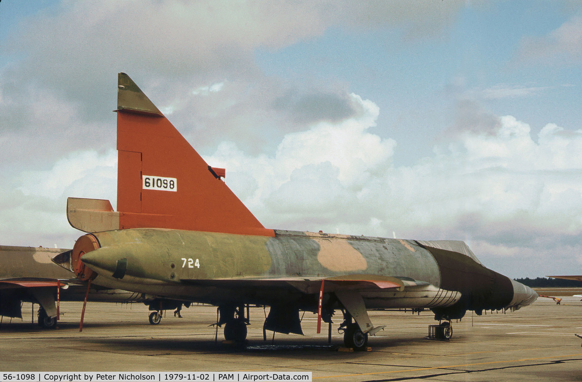 56-1098, 1956 Convair PQM-102B Delta Dagger C/N Not found 56-1098, PQM-102B Delta Dagger of the Air Defence Weapons Centre at Tyndall AFB in November 1979.