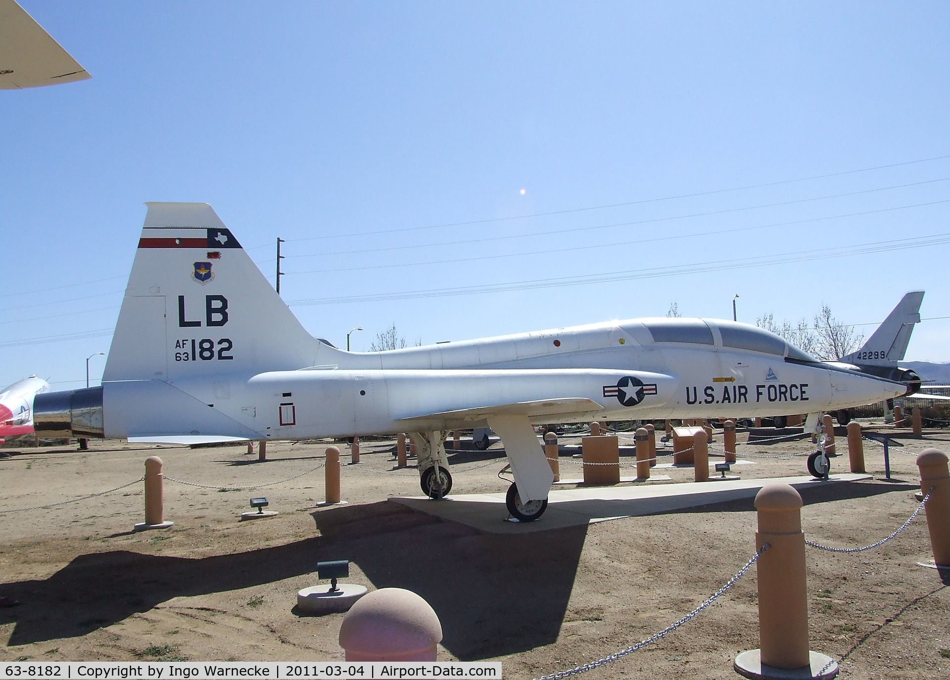 63-8182, 1963 Northrop T-38A-50-NO Talon C/N N.5529, Northrop T-38A Talon at the Joe Davies Heritage Airpark, Palmdale CA