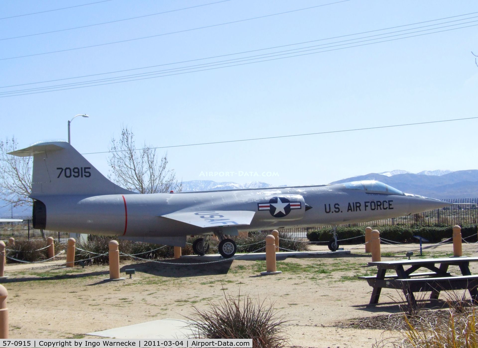 57-0915, Lockheed F-104C Starfighter C/N 383-1232, Lockheed F-104C Starfighter at the Joe Davies Heritage Airpark, Palmdale CA