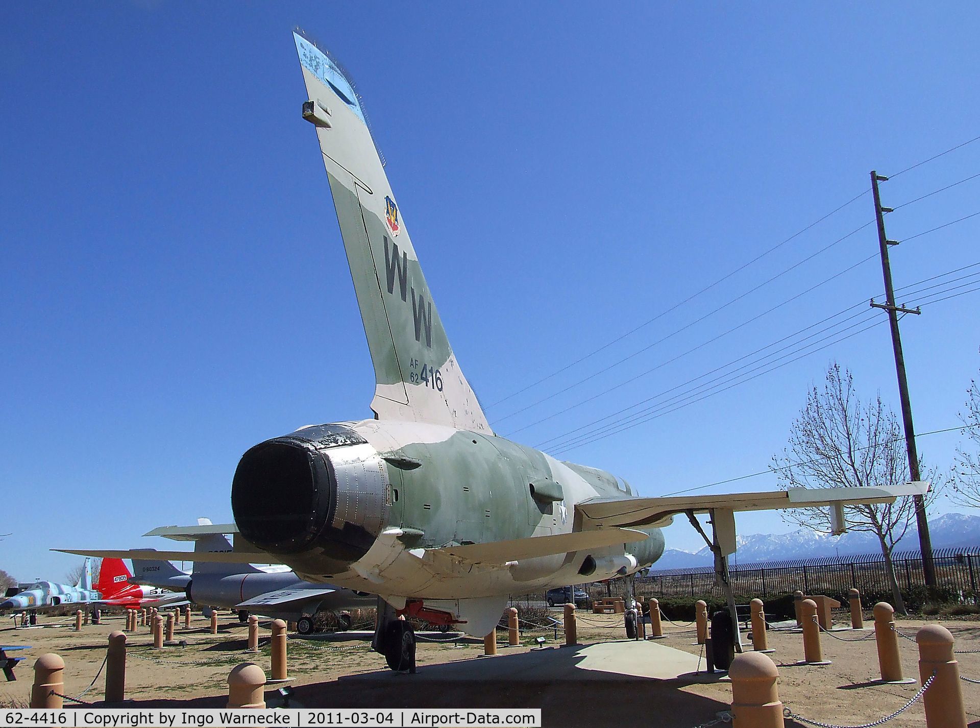 62-4416, 1962 Republic F-105G Thunderchief C/N F5, Republic F-105G Thunderchief at the Joe Davies Heritage Airpark, Palmdale CA