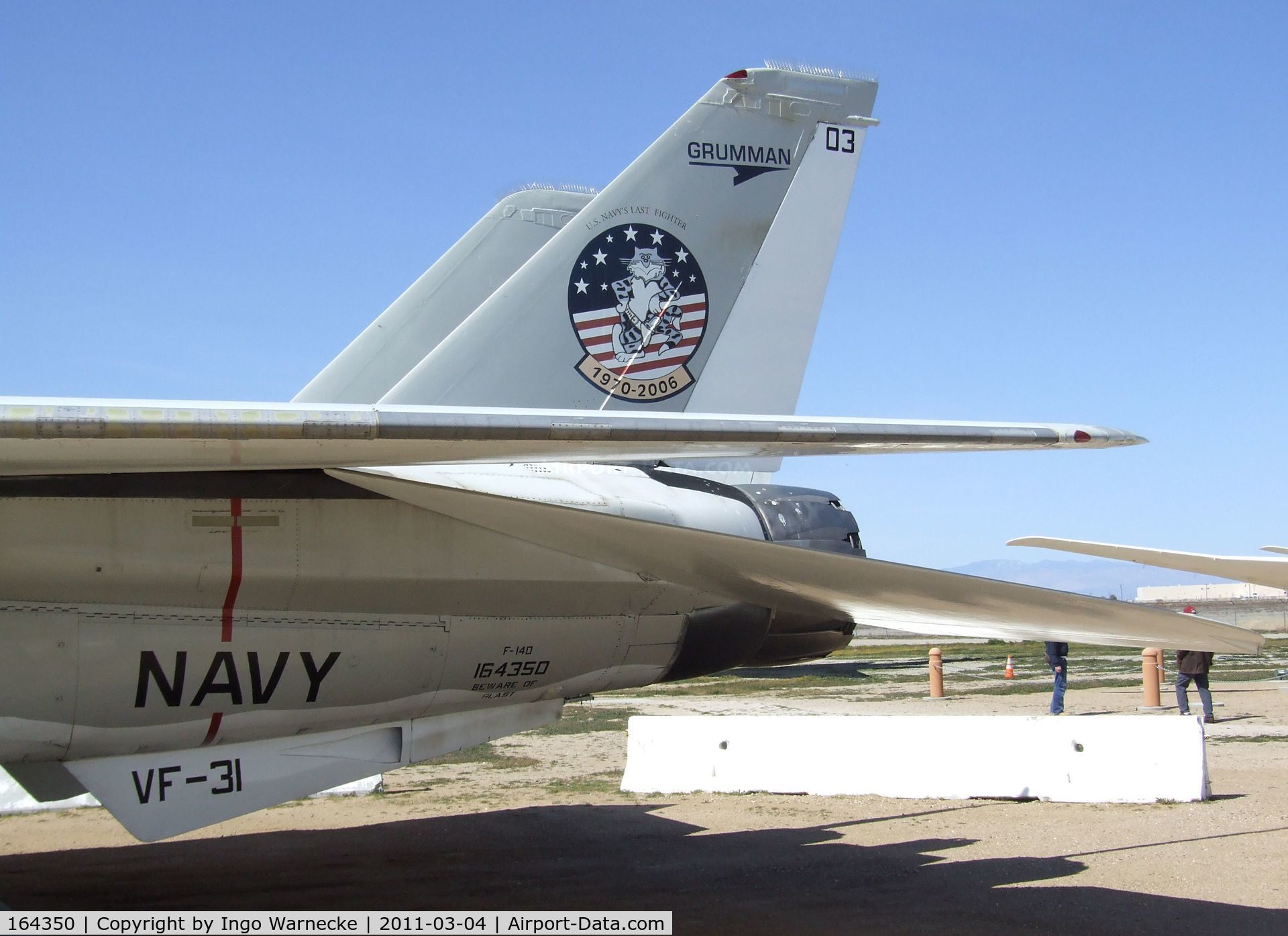 164350, Grumman F-14D Tomcat C/N 625, Grumman F-14D Tomcat at the Joe Davies Heritage Airpark, Palmdale CA