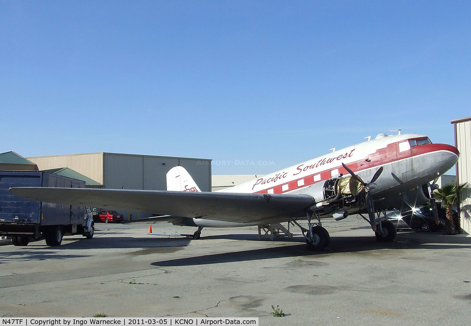 N47TF, 1943 Douglas DC3C (C-47A-5-DK) C/N 12317, Douglas DC-3C at the Planes of Fame Museum, Chino CA