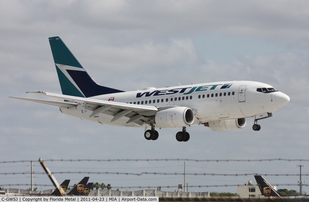 C-GWSJ, 2006 Boeing 737-6CT C/N 34621, West Jet 737-600