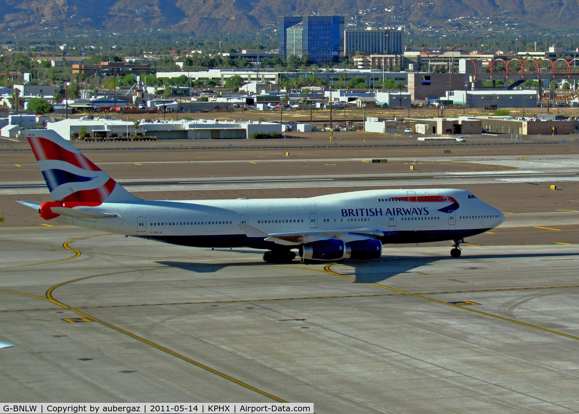 G-BNLW, 1992 Boeing 747-436 C/N 25432, PHX Arrival
