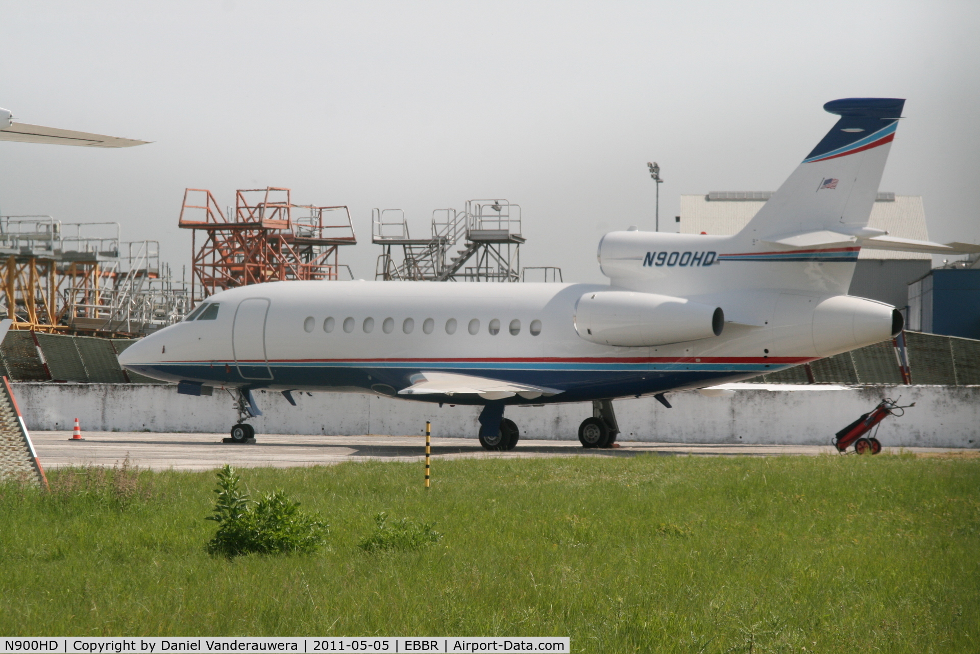 N900HD, 2002 Dassault Falcon 900EX C/N 103, Parked on G.A. apron