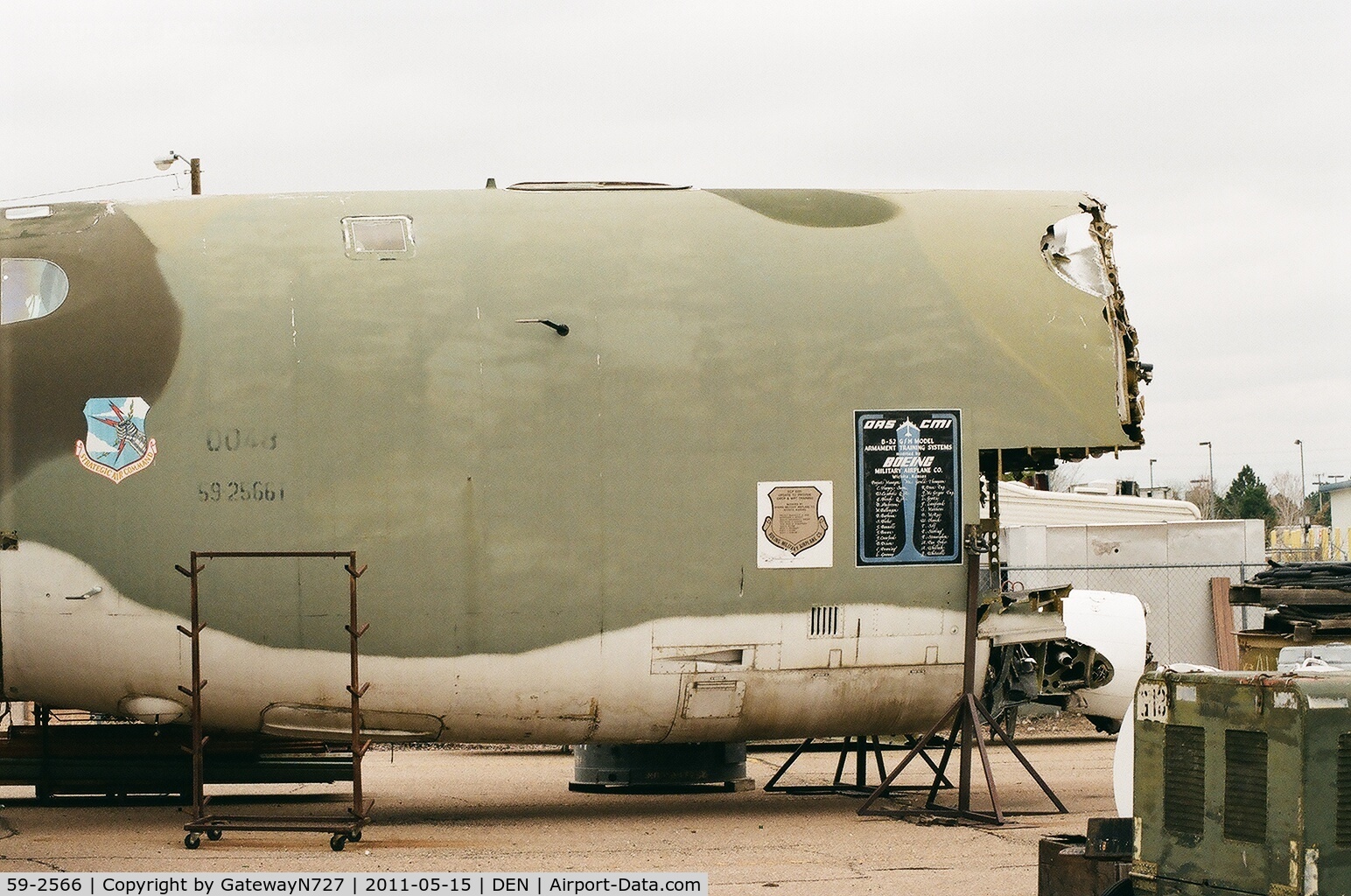 59-2566, Boeing B-52G Stratofortress C/N 464329, Stapleton Airport.