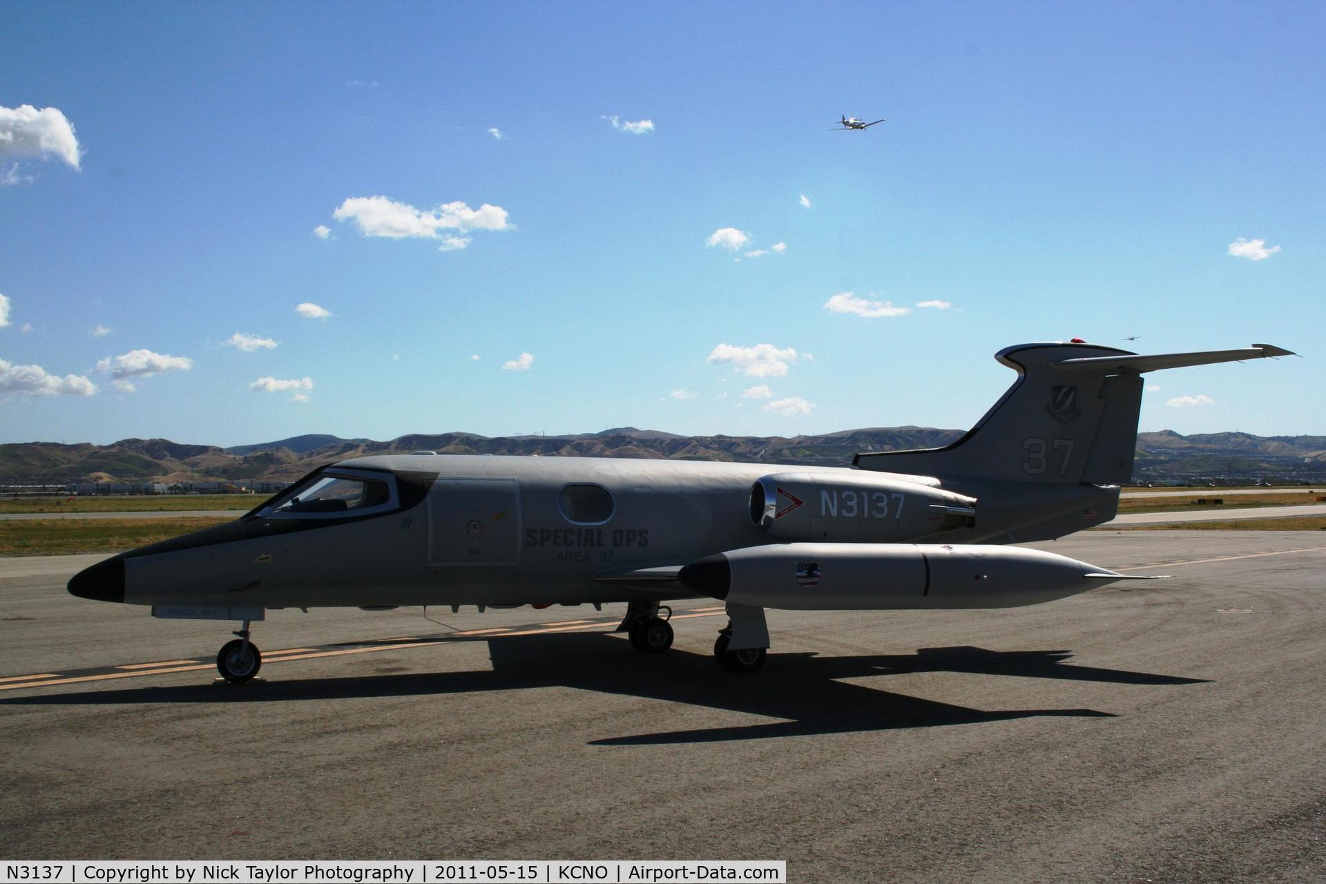 N3137, 1966 Learjet 24 C/N 123, Clay Lacy's Lear 24 on display at the Planes of Fame Air Show