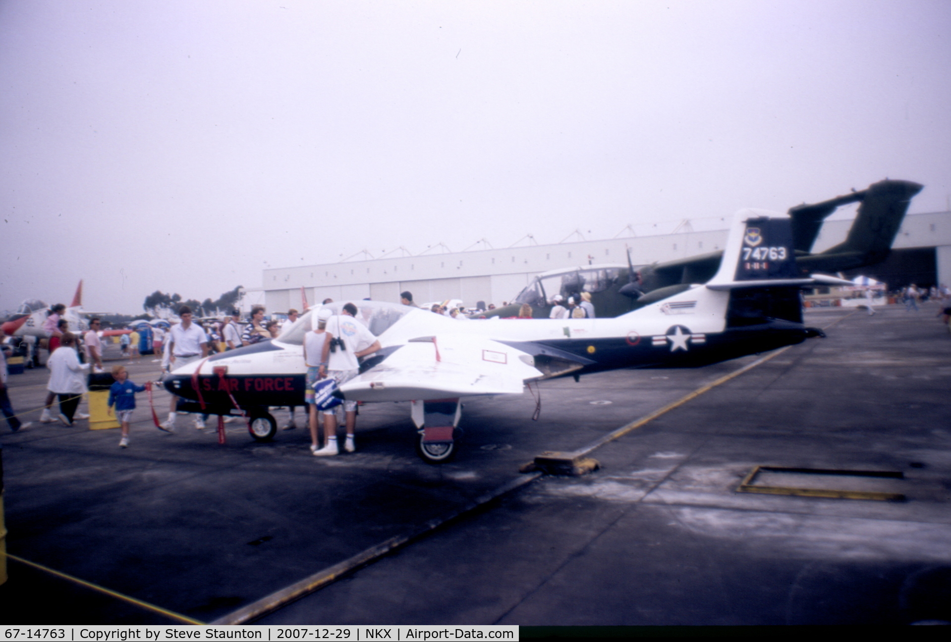 67-14763, 1967 Cessna T-37B Tweety Bird C/N 41027, Taken at NAS Miramar Airshow in 1988 (scan of a slide)