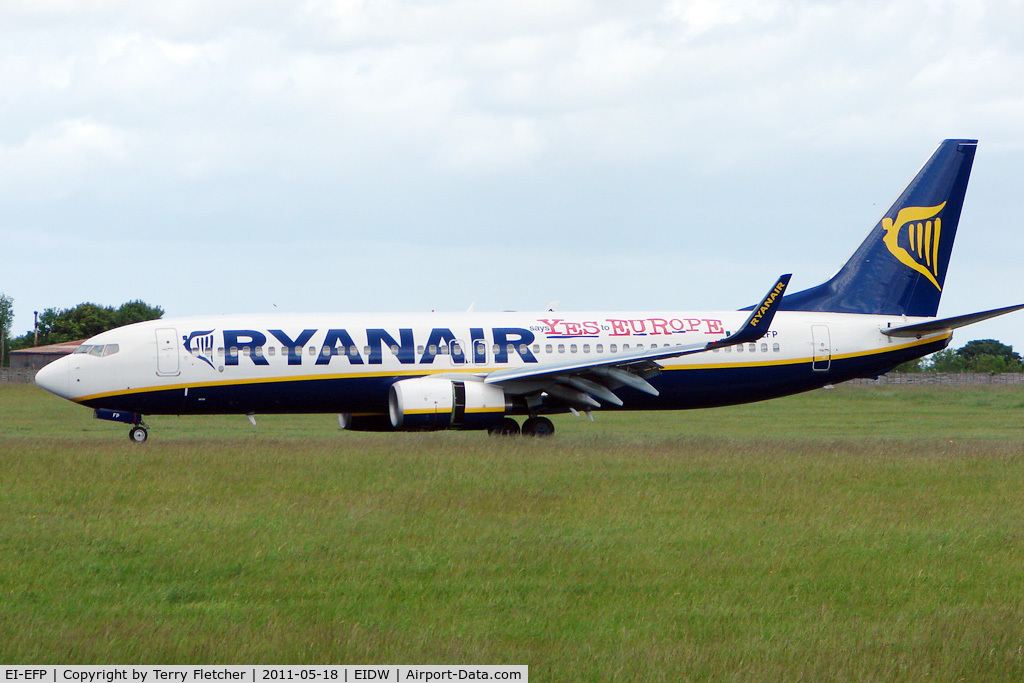 EI-EFP, 2009 Boeing 737-8AS C/N 37540, Ryanair 737 at Dublin