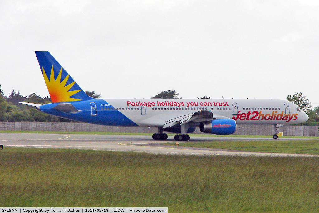 G-LSAM, 1992 Boeing 757-204 C/N 26966, Football Charter in connection with the 2011 EUFA Cup Final held in Dublin between Portuguese teams , Porto and Braga