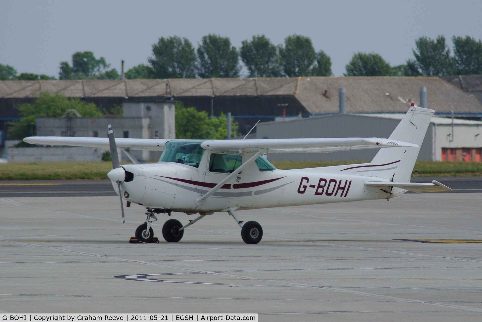 G-BOHI, 1978 Cessna 152 C/N 15281241, Parked in the sun.
