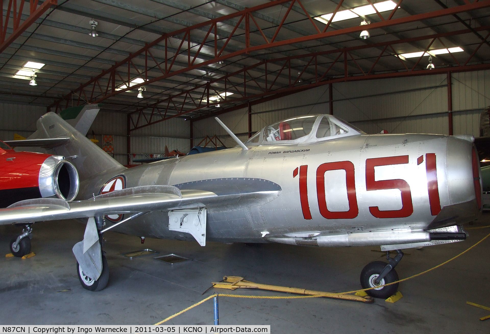 N87CN, Mikoyan-Gurevich MiG-15 C/N 910-51, Mikoyan i Gurevich MiG-15 FAGOT at the Planes of Fame Air Museum, Chino CA