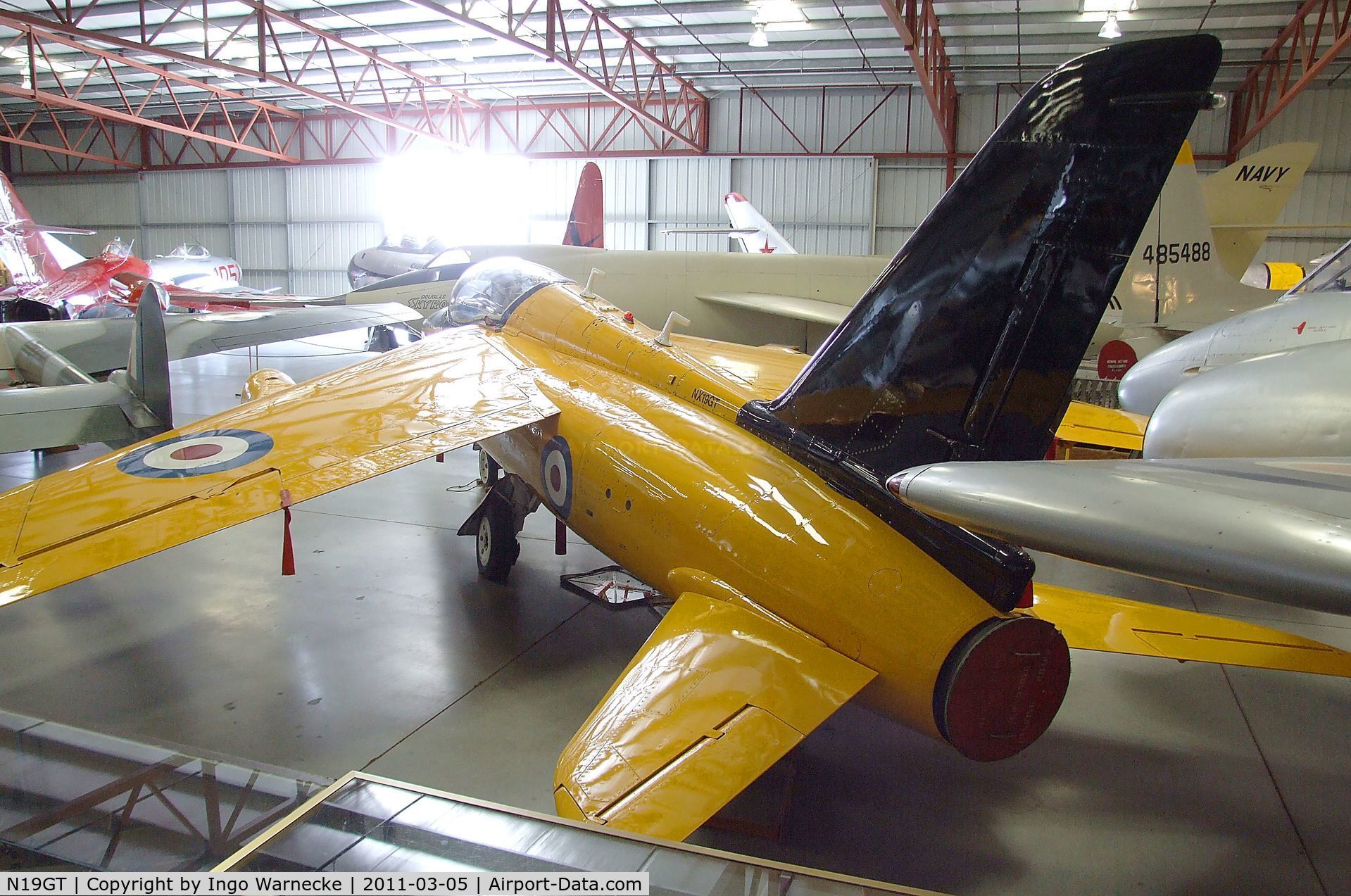 N19GT, 1963 Hawker Siddeley Gnat T.1 C/N FL540, Folland (Hawker Siddeley) Gnat T1 at the Planes of Fame Air Museum, Chino CA