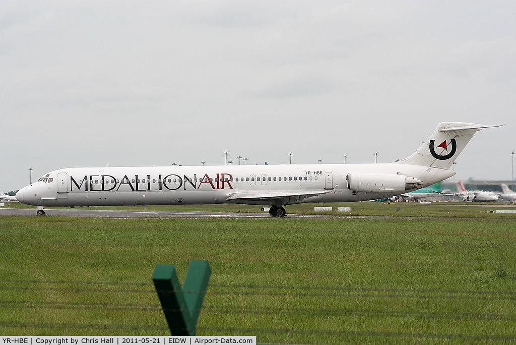 YR-HBE, 1986 McDonnell Douglas MD-83 (DC-9-83) C/N 49396, Medallion Air