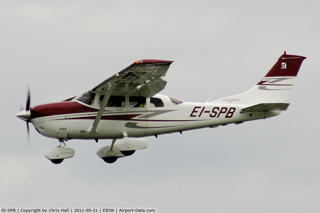 EI-SPB, 2007 Cessna T206H Turbo Stationair Turbo Stationair C/N T20608753, on approach to RW28 at Dublin airport