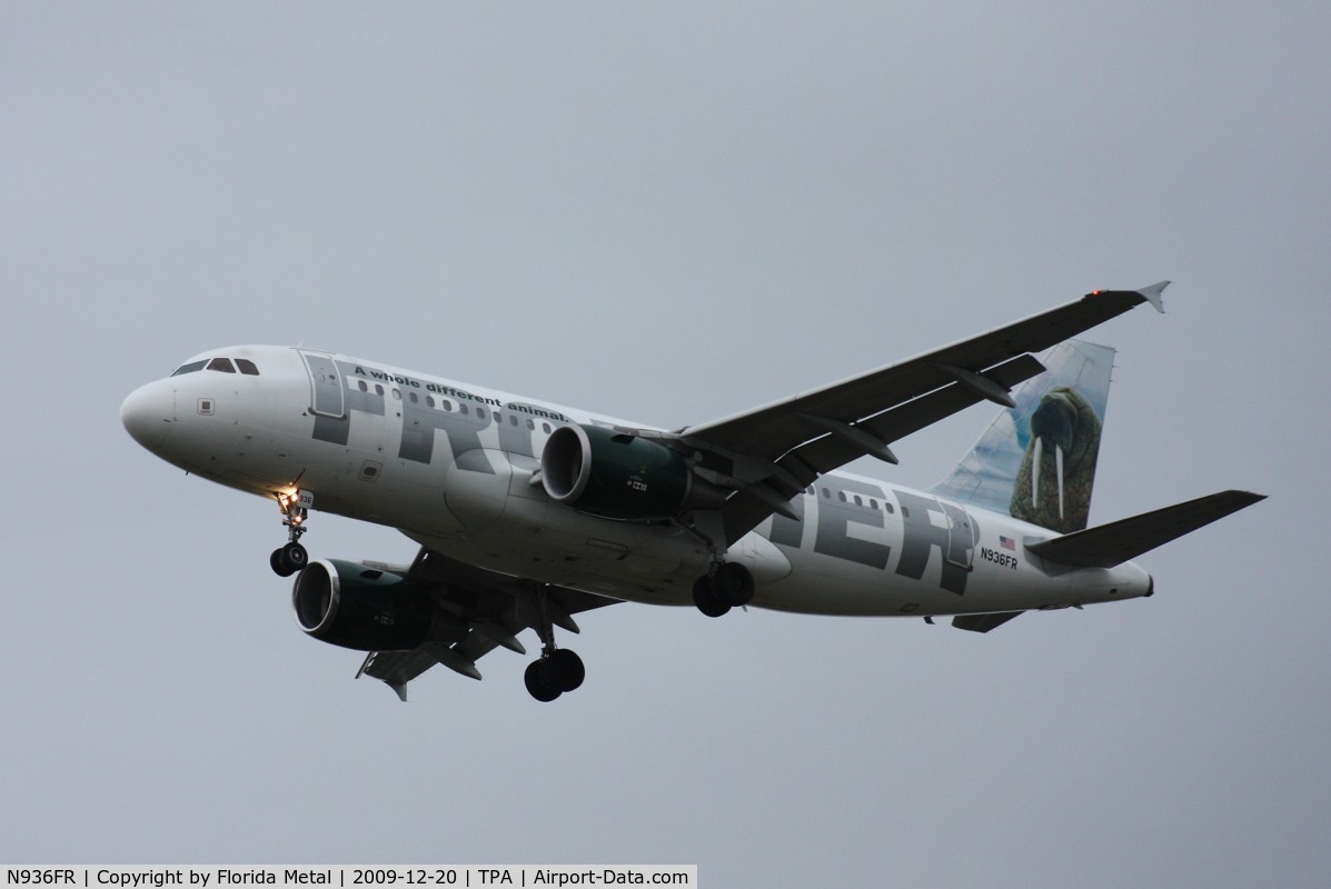 N936FR, 2005 Airbus A319-111 C/N 2392, Earl the Walrus