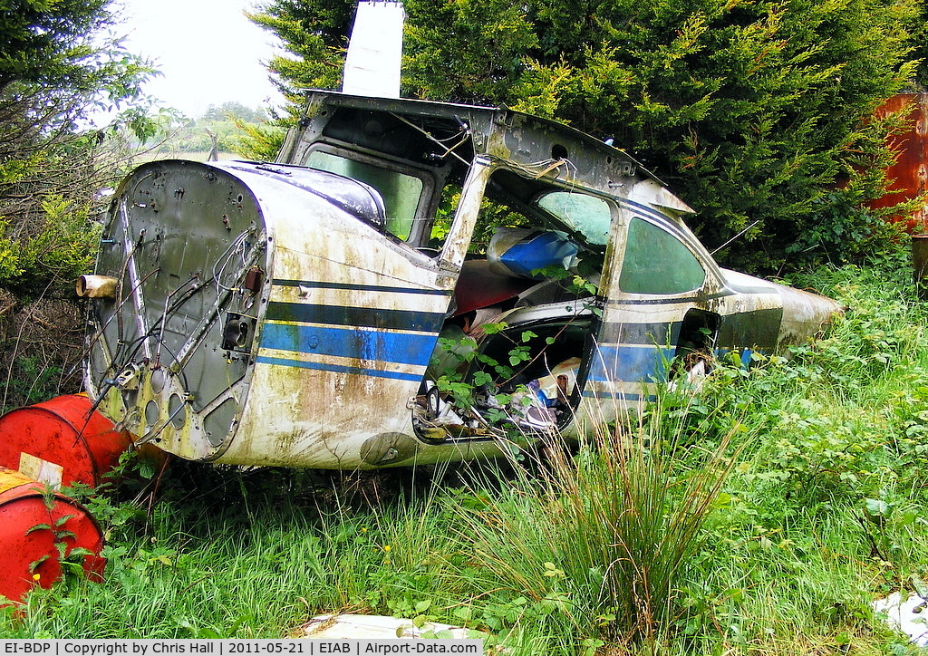 EI-BDP, 1972 Cessna 182P Skylane C/N 182-60867, in the bone yard behind the hangars at Abbeyshrule