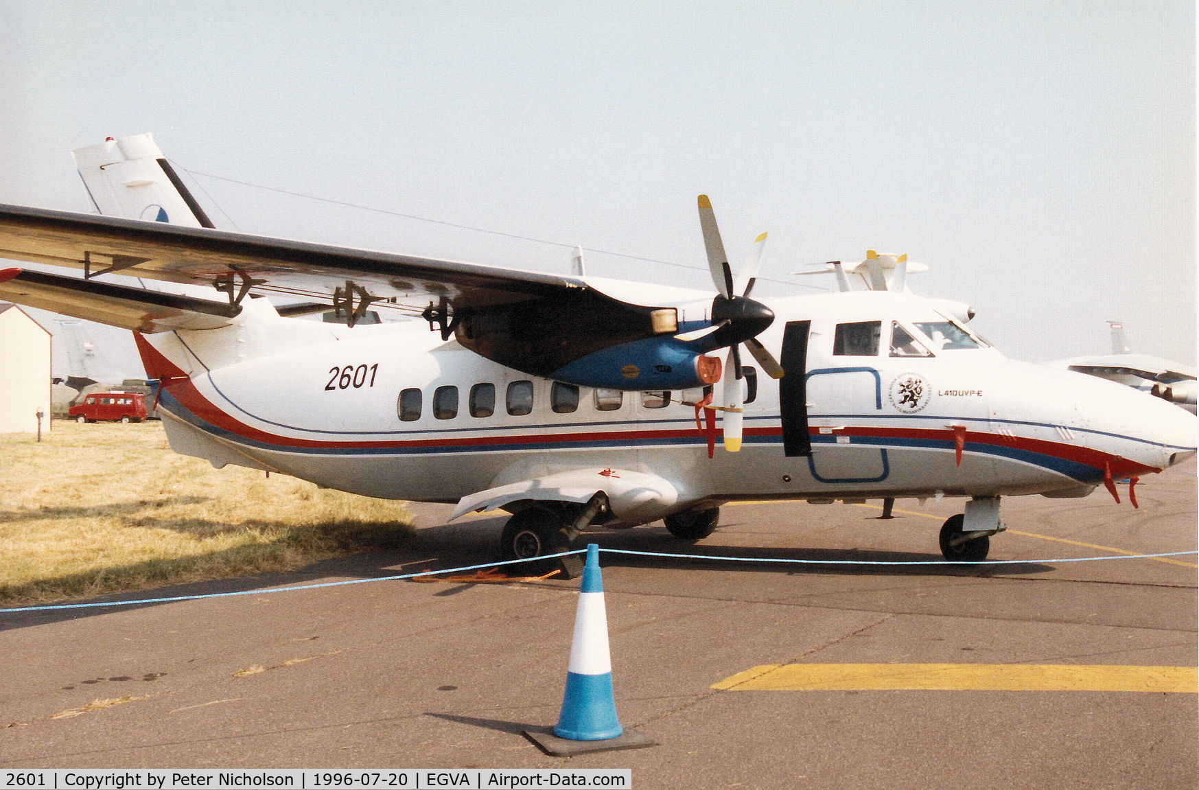 2601, Let L-410UVP-E Turbolet C/N 912601, L410UVP-E Turbolet of 6 ZDL Czech Air Force on display at the 1996 Royal Intnl Air Tattoo at RAF Fairford.