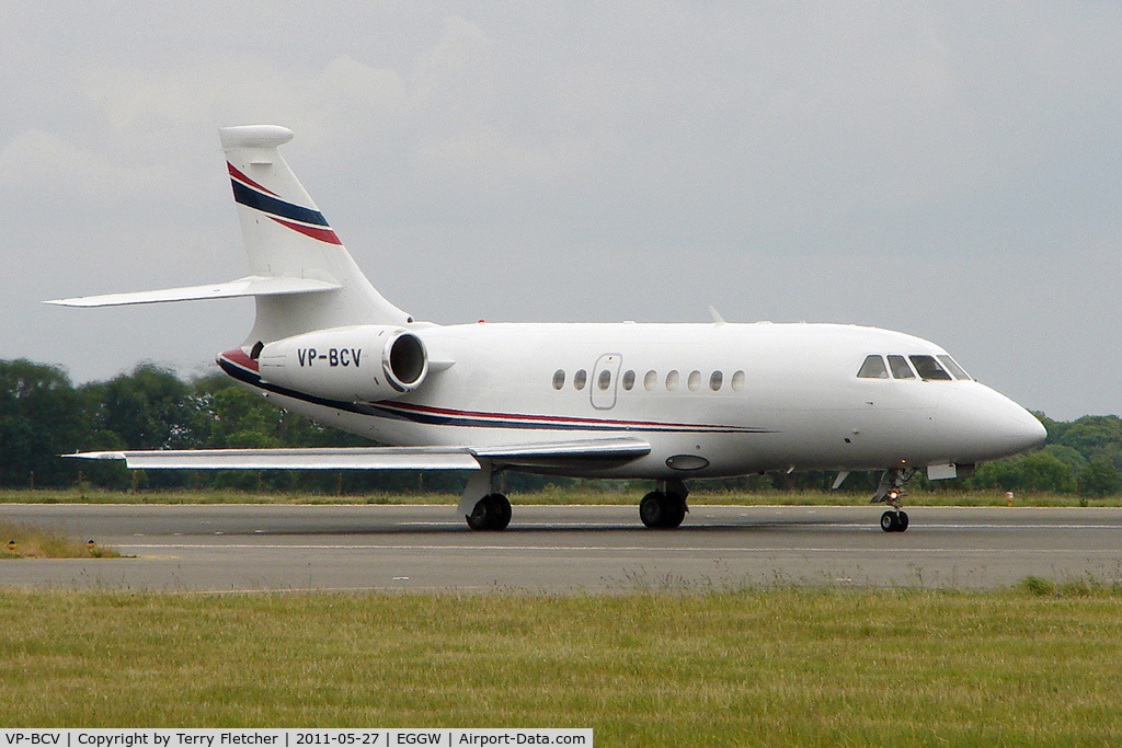 VP-BCV, 2002 Dassault Falcon 2000 C/N 187, 2002 Dassault Falcon 2000, c/n: 187 at Luton