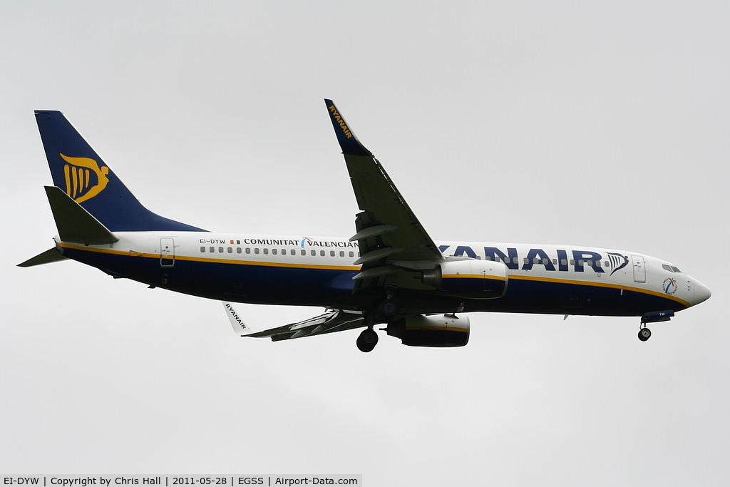 EI-DYW, 2008 Boeing 737-8AS C/N 33635, Ryanair