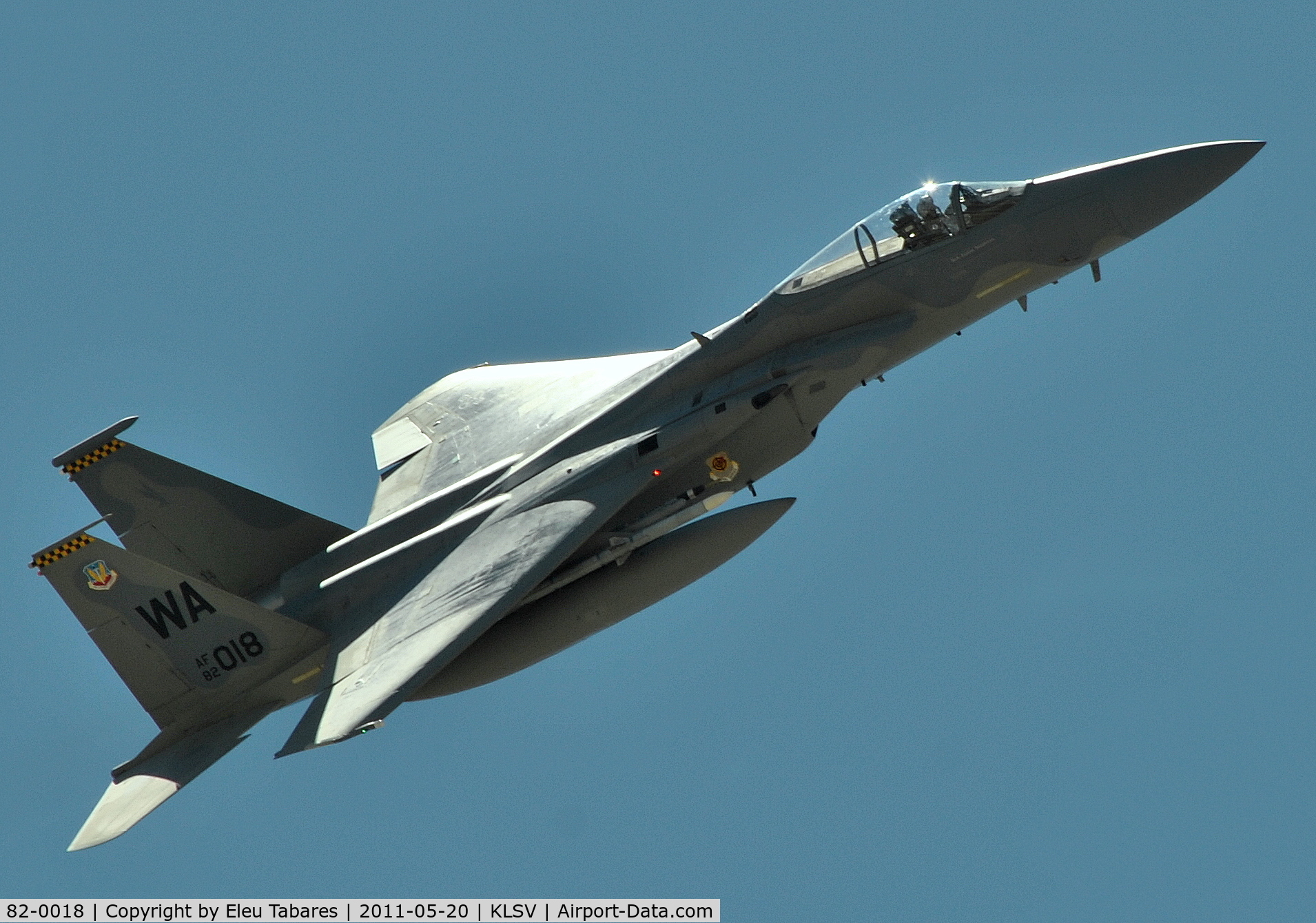 82-0018, McDonnell Douglas F-15C Eagle C/N 0831/C249, Taken during Green Flag Exercise at Nellis Air Force Base, Nevada.