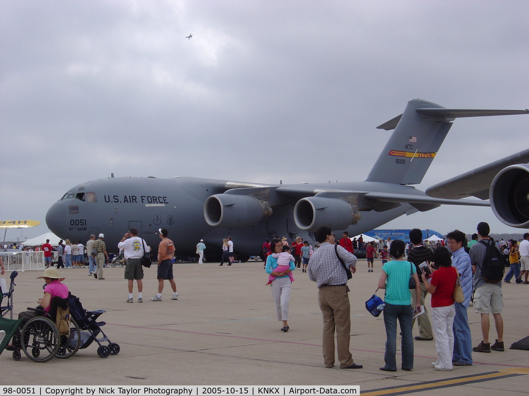 98-0051, 1999 Boeing C-17A Globemaster III C/N 50055/P-51, On display with the 97th AMW Altus AFB Oklahoma at the MCAS Miramar Airshow 05'.